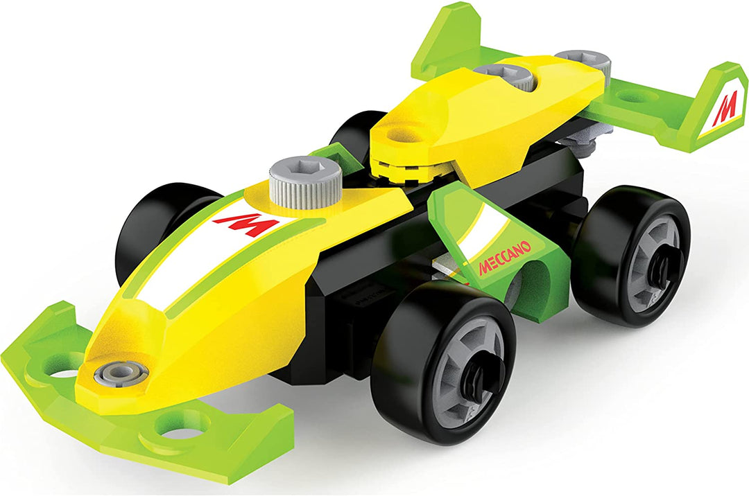 Meccano Junior, kit de construcción de modelos de vapor de coche de carreras, para niños de 5 años en adelante - Los estilos varían