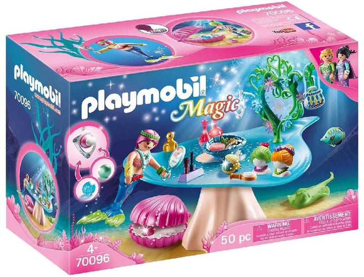 Playmobil 70096 Magische Zeemeerminnen Schoonheidssalon met Pareldoos, Veelkleurig, 24,8 x 7,0 x 14,2 cm