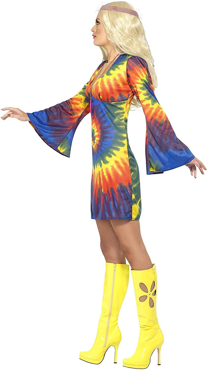 Smiffys Damen-Kostüm im Batikstil der 1960er Jahre, Größe S