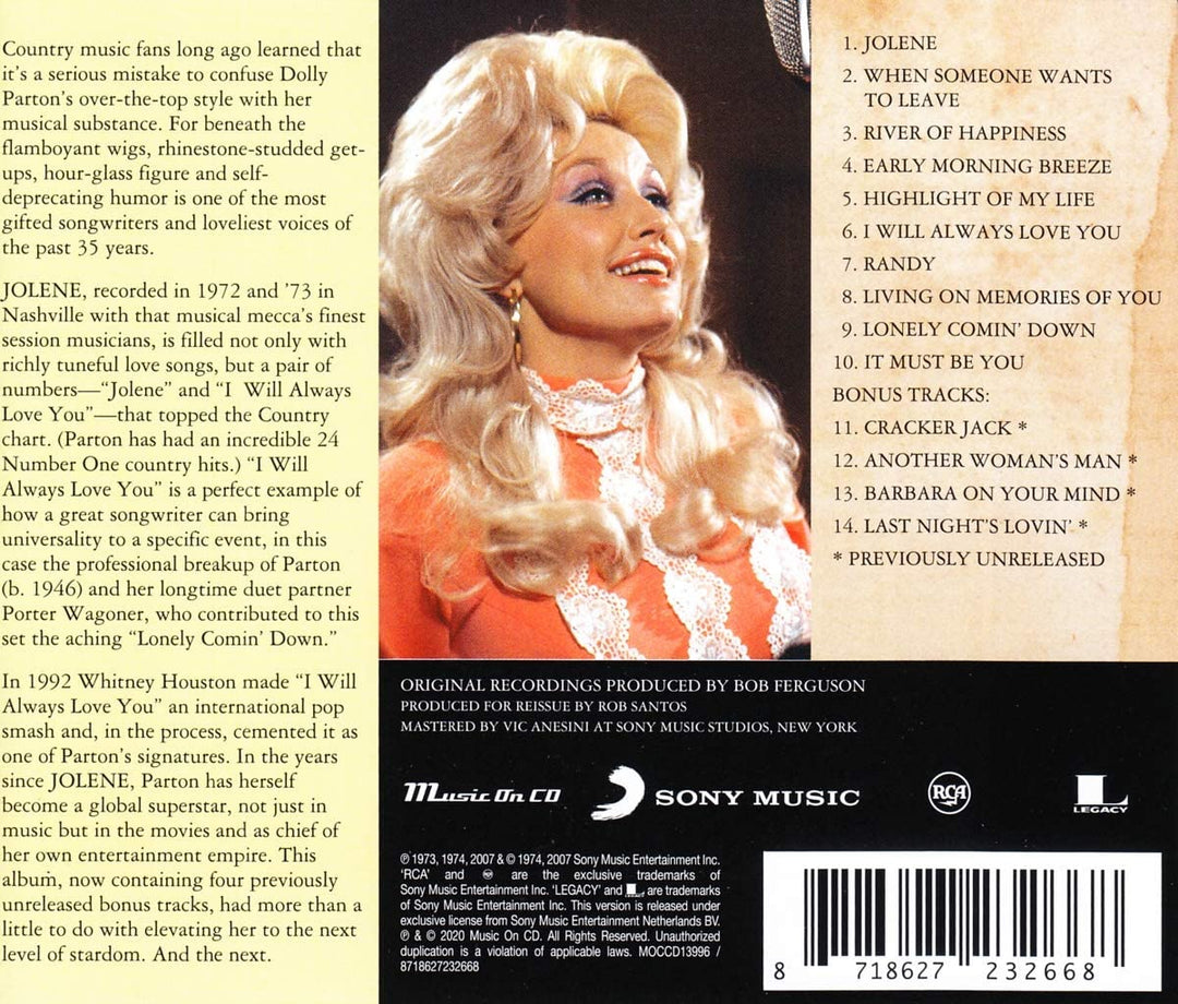 Dolly Parton - Jolene [Audio-CD]