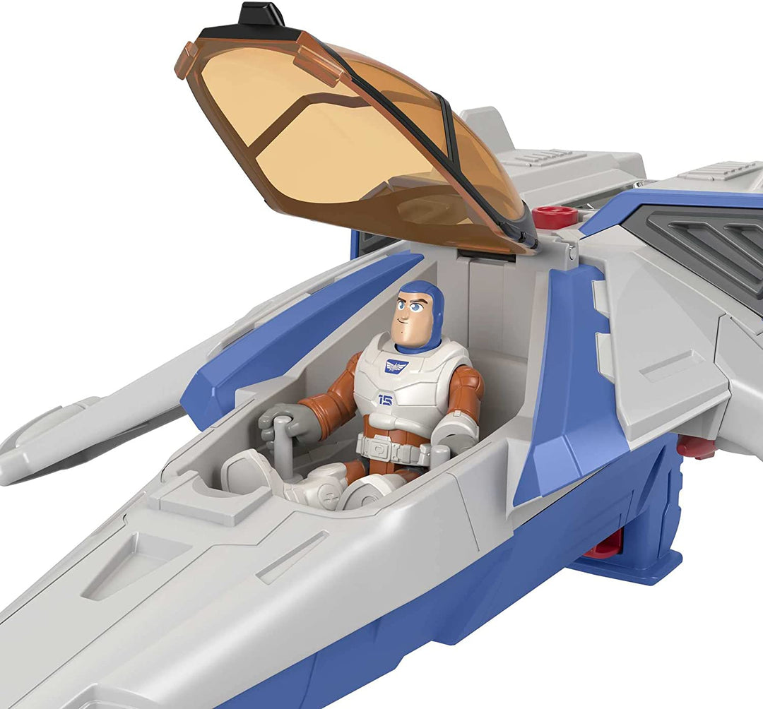 Imaginext und Disney Buzz LightYear XL-15 Raumschifffahrzeug für Vorschulkinder mit