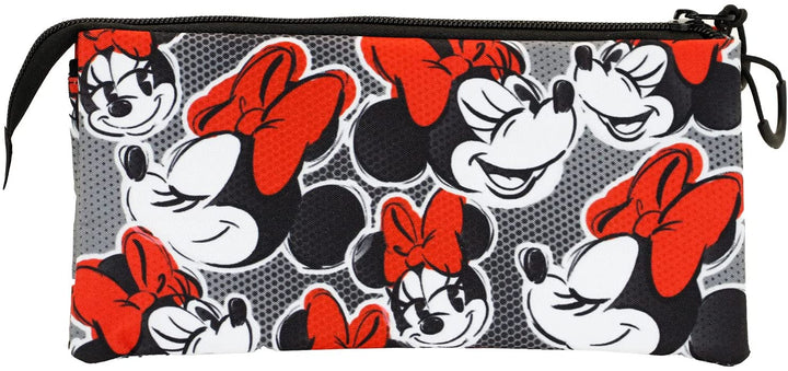 Minnie Mouse Lashes-Fan Dreifach-Federmäppchen, Rot