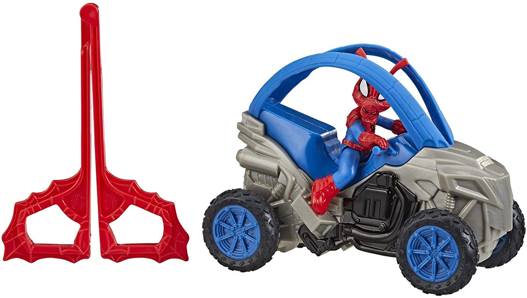 Figura de acción y vehículo del superhéroe Marvel Spider-Man Rip N Go Spider-Ham