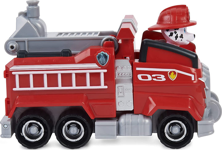 PAW Patrol, Marshalls Deluxe-Film-Spielzeugauto mit verwandelndem Feuerwehrauto und Actionfigur zum Sammeln