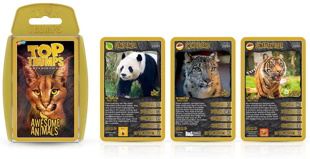 Tolles Kartenspiel „Top Trumps“ mit Tieren