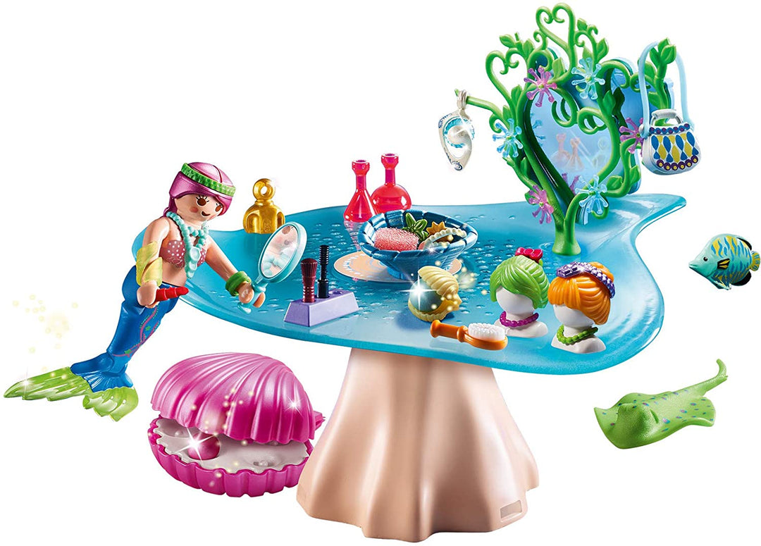 Playmobil 70096 Magic Mermaids Beauty Salon mit Perlenetui, Mehrfarbig, 24,8 x 7,0 x 14,2cm