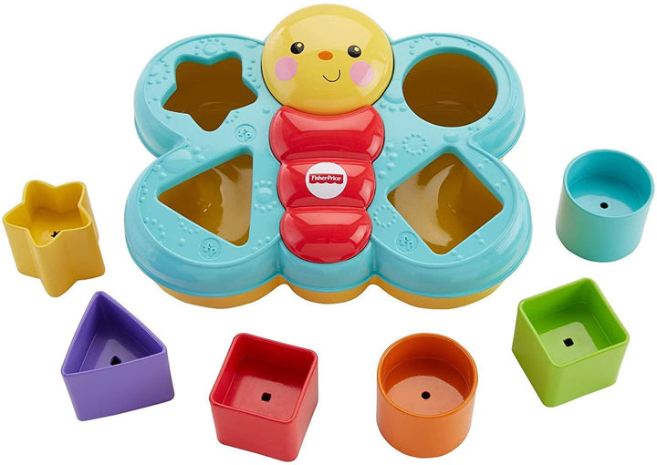 Fisher Price Butterfly Shape Sorter, Baby Shape Sorter Toy with Different Colour - Yachew