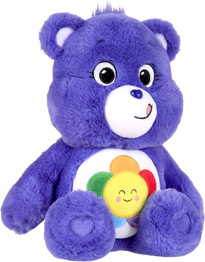 Care Bears Basic Fun 22082 Harmony Bear, 35 cm großes, süßes Plüschtier zum Sammeln, Soft T