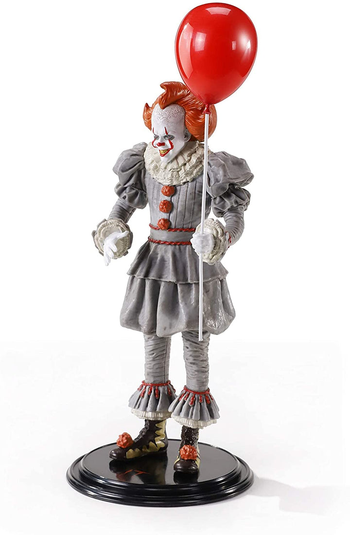 The Noble Collection IT Bendyfigs Pennywise - 7.5in (19cm) Noble Toys Bendable Figure Posable Collectible Doll Figures With Stand