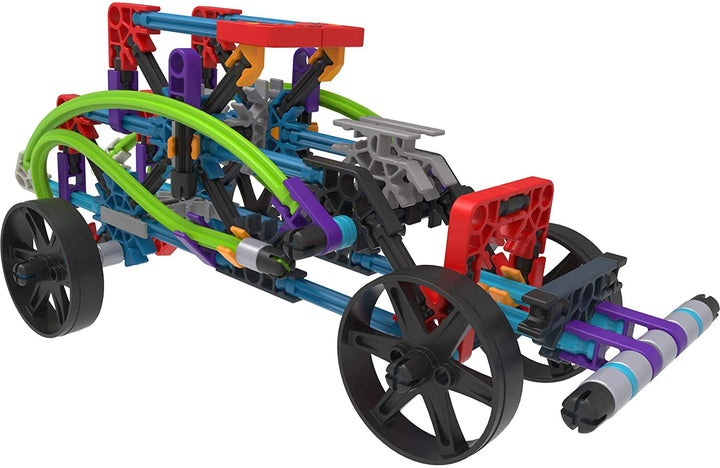 K'NEX 15214 12 Model Rad Rides Bauset, Lernspielzeug für Jungen und Mädchen, 206-teiliges Stiel-Lernset, Technik für Kinder, lustiges und farbenfrohes Bauspielzeug für Kinder ab 7 Jahren