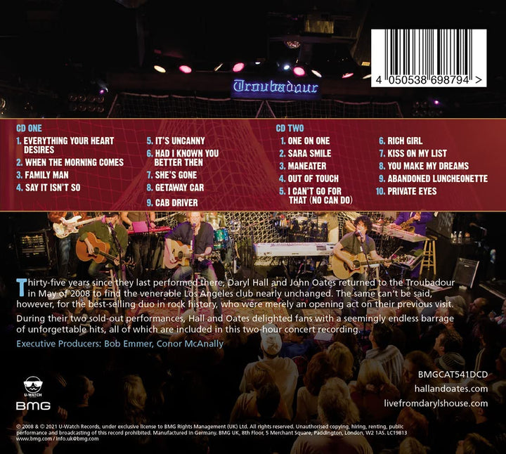 Hall &amp; Oates – Live at The Troubadour [Audio-CD]