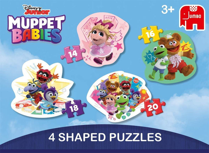 Jumbo 19759 Disney Muppet Babies 4 in 1 Shaped Puzzles - Yachew