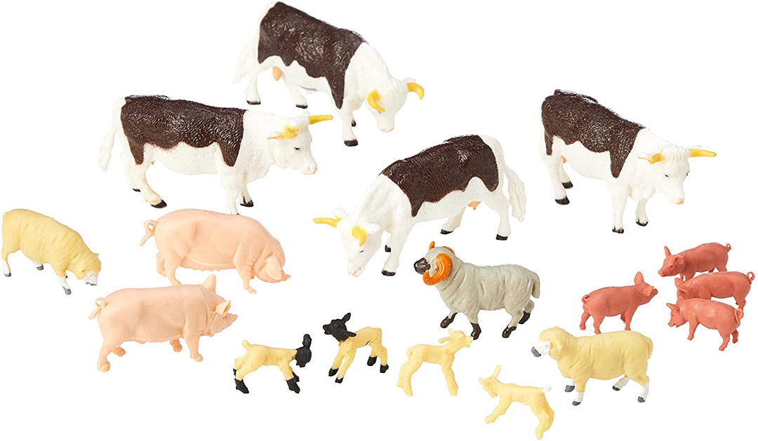 Britains 1:32 Mixed Animal Value Pack Farm Playset, Collectable Farmyard Animal Toys for Children, Toy Farm Animals Compatible with 1:32 Scale Farm Toys, Suitable for Collectors & Children from 3 +, Multicoloured, 43096