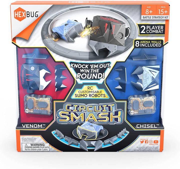 HEXBUG Circuit Smash Robots, ferngesteuerter, anpassbarer Roboter, Gamep im Sumo-Stil