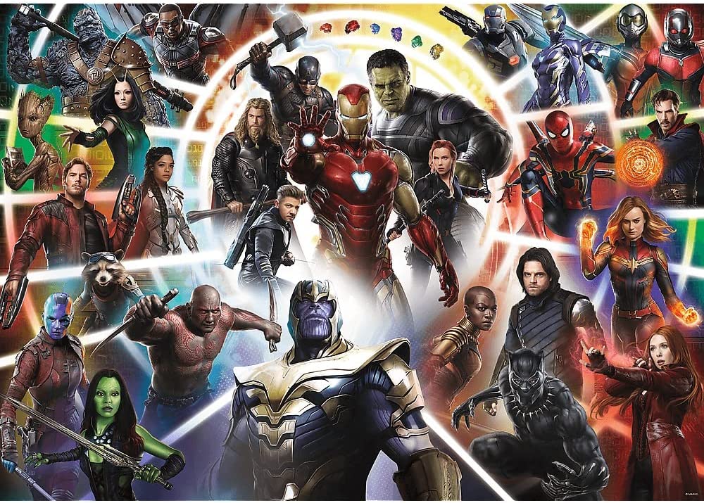 Puzzle 1000 Teile: Avengers End Game, die Helden von Marvel