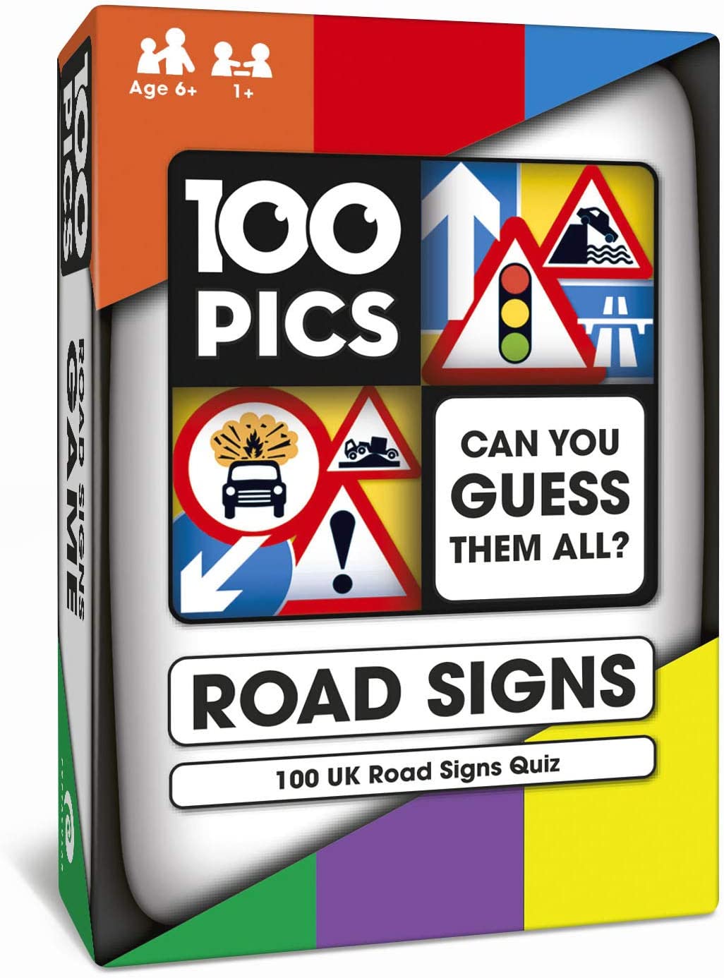 100 PICS Road Signs Travel Game - Traffic Sign Flash Cards, Helps Learn DVLA Highway Code Theory Driving Test UK