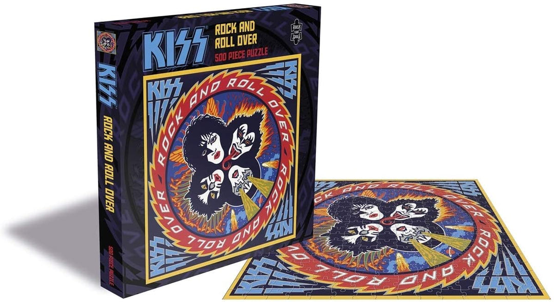 Kiss – Rock and Roll Over – 500-teiliges Puzzle – offiziell lizenziert – perfekt für Erwachsene, Familien und Rock-Fans