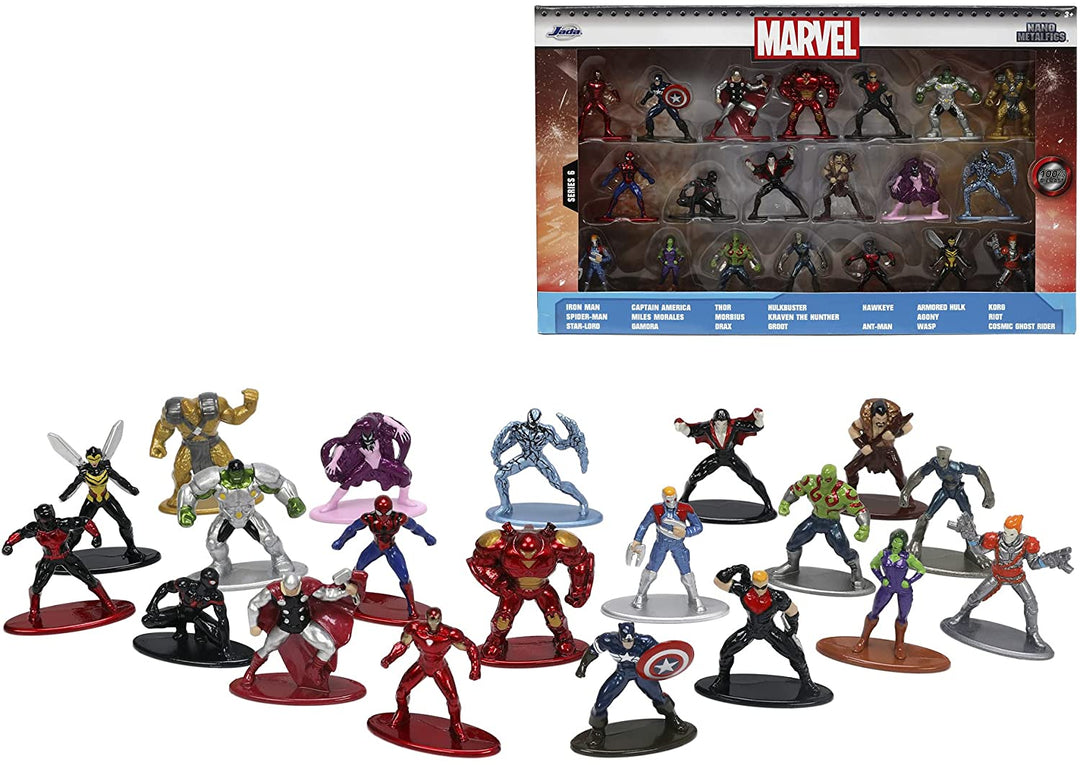 Jada 253225018 Marvel 20 DIE-CAST Figurenpaket Wave 6, Multi