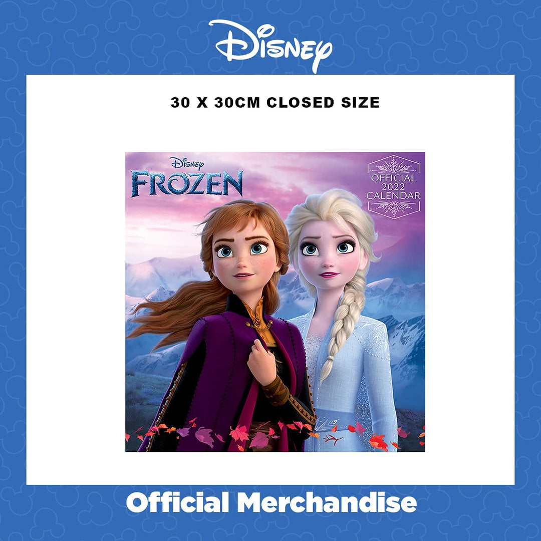 Disney Frozen Calendar 2022 - Month to a View Planner 30cm x 30cm - Official Merchandise