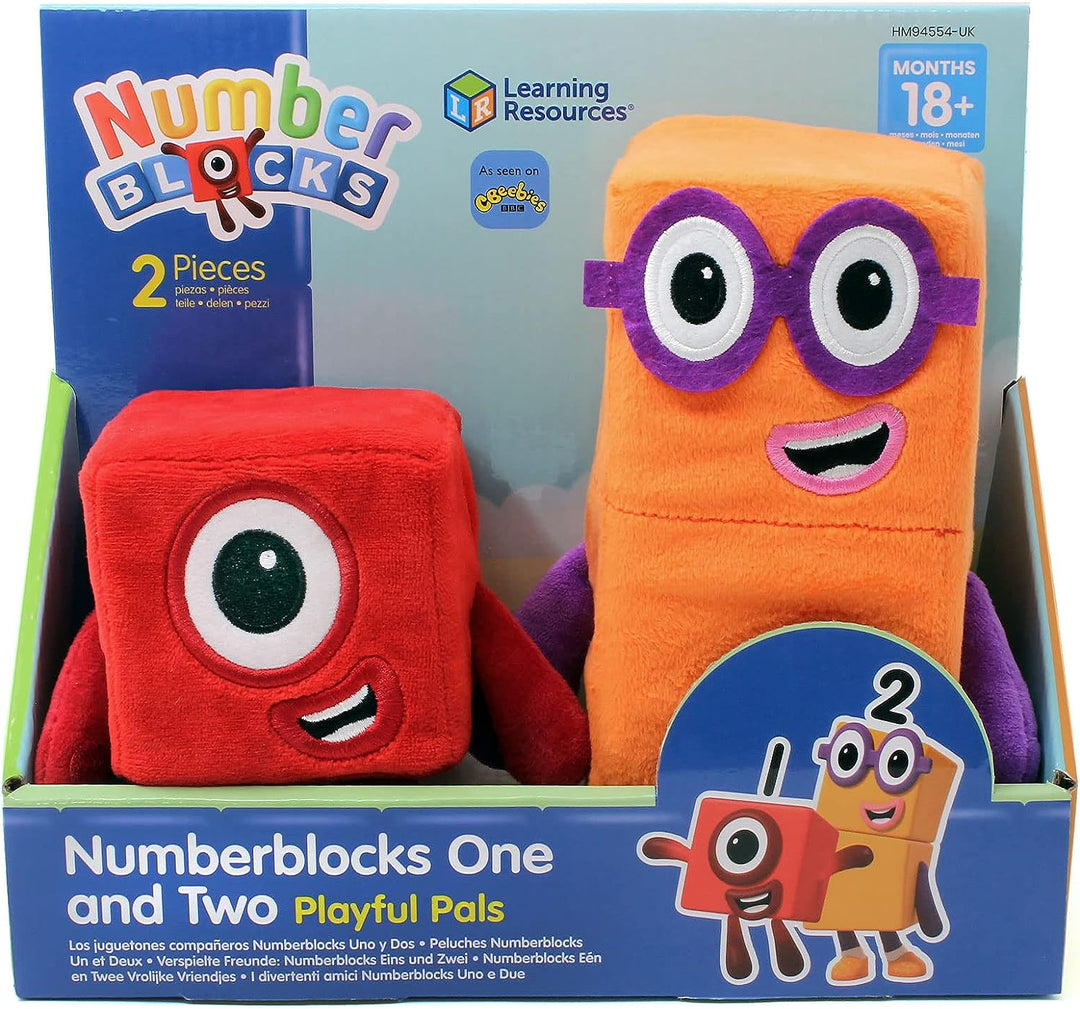 Learning Resources HM94554-UK Ein und zwei verspielte Freunde, Numberblocks Plüschmädchen