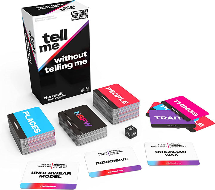 Tell Me Without Telling Me - The Viral Trend, Now A Hilarious Party Game for a Stag or Hen Party, University, Birthdays, & More, for Adults Ages 18 and up