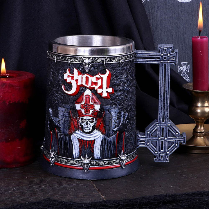 Nemesis Now - Ghost Papa Emeritus III Summons Red Tankard Resin Mug