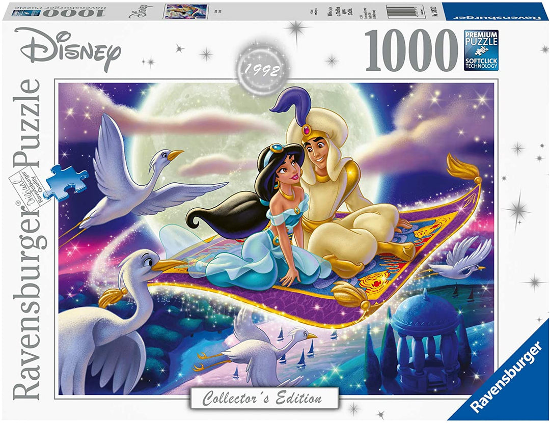 RAVENSBURGER 13971 Alladin Princess Disney Collector's Edition Aladdin 1000 Puzzle für Erwachsene – jedes ist einzigartig, Softclick-Technologie sorgt dafür, dass die Teile perfekt zusammenpassen, Stücke