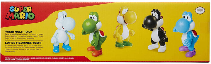 Paquete de 5 minifiguras exclusivas de Super Mario Yoshi de 2,5 pulgadas