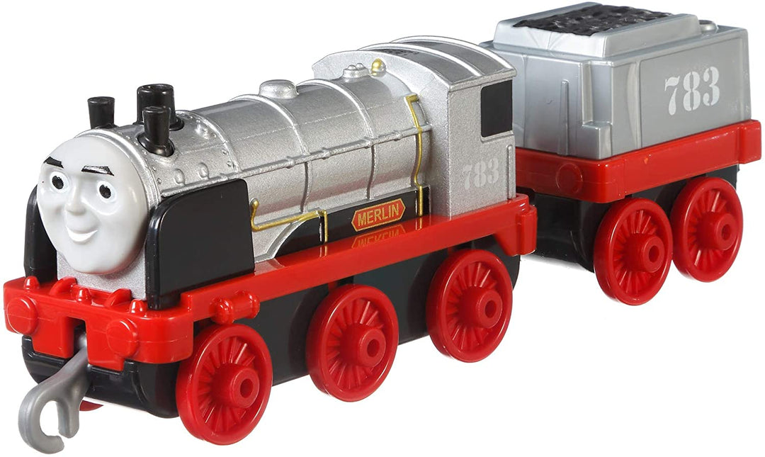 Thomas &amp; Friends FXX26 Trackmaster spinge lungo Merlin Il treno del treno invisibile di metallo, assortimento, multicolore