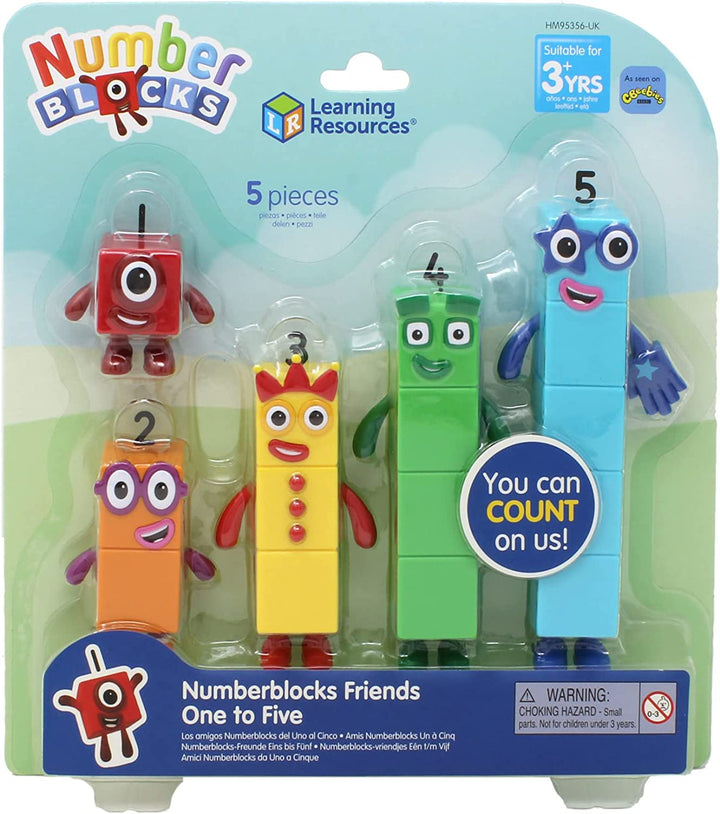 Learning Resources HM95356-UK Zahlenblöcke Friends One to Five, Größe