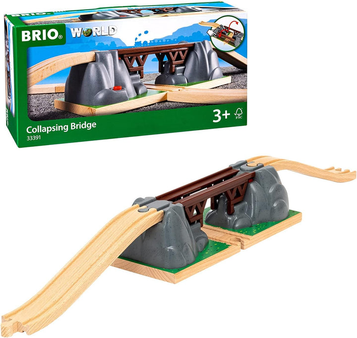 BRIO World Collapsing Train Bridge for Kids Age 3 Years Up - Compatible with all BRIO Railway Sets & Accessories