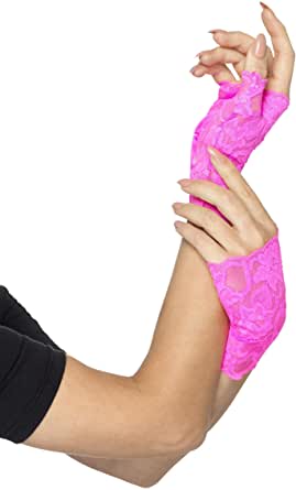 Smiffys 45149 80er Jahre Fingerlose Spitzenhandschuhe (Einheitsgröße)