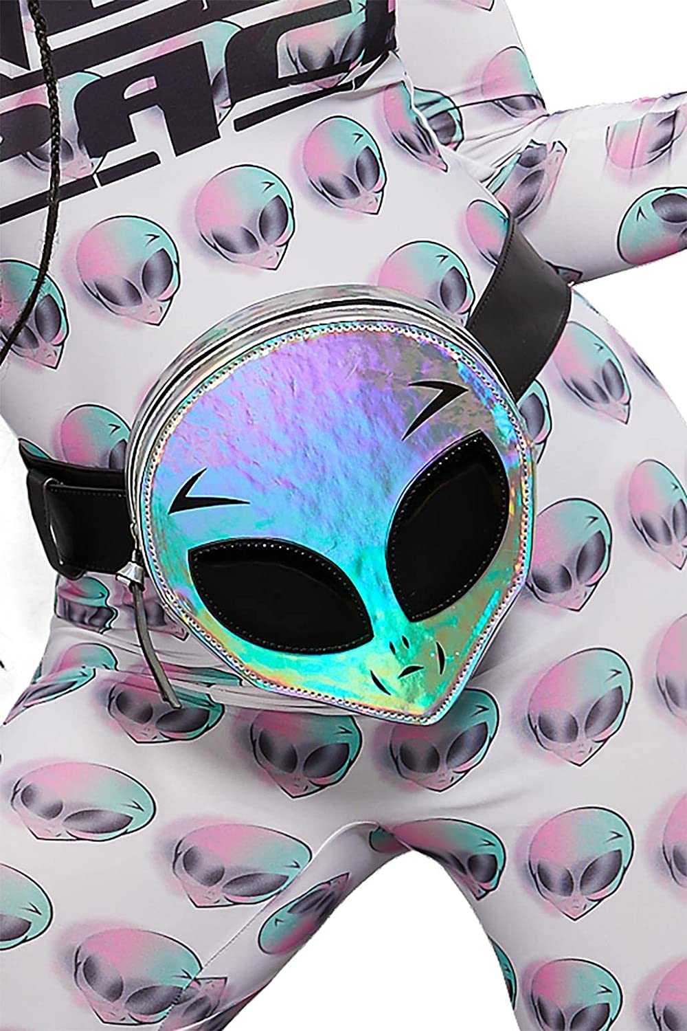Smiffys Fever Holographic Alien Bum Bag