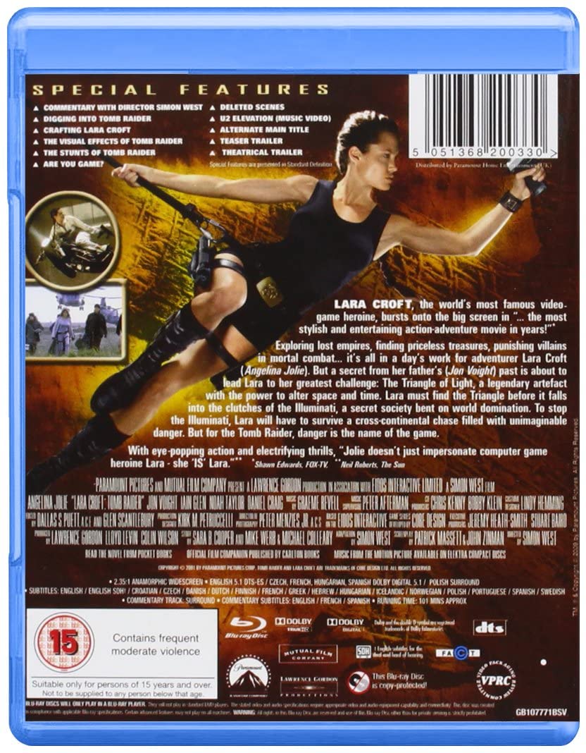 Lara Croft - Tomb Raider [2001] [Region Free] - Action/Adventure [Blu-ray]