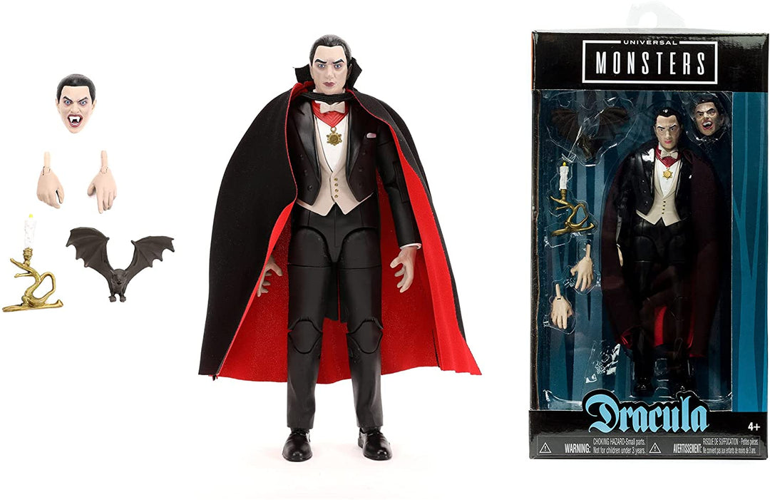 Jada 253251015 Toys Universal Monsters Dracula 6” Deluxe Collector Figure, Black, One Size