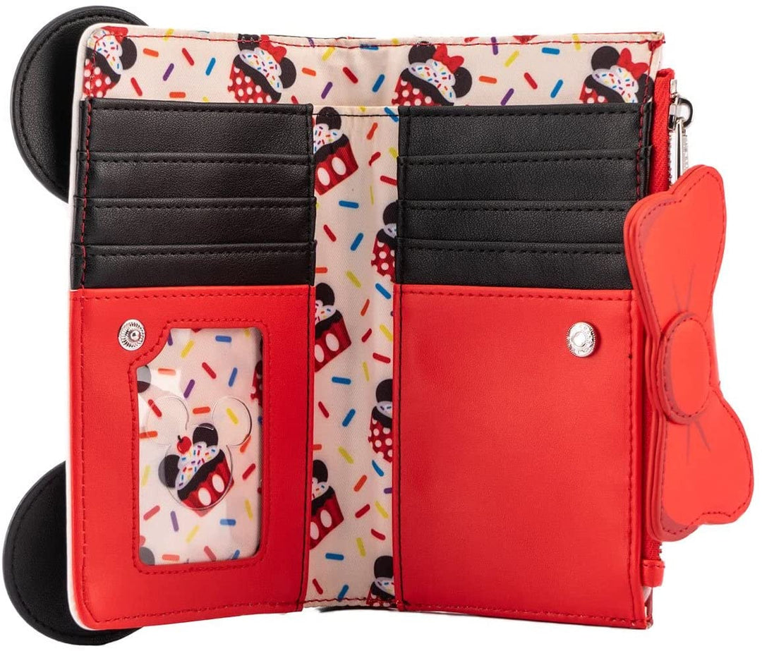 Loungefly Disney Minnie Mouse Sweets Collection Faux Leather Flap Wallet