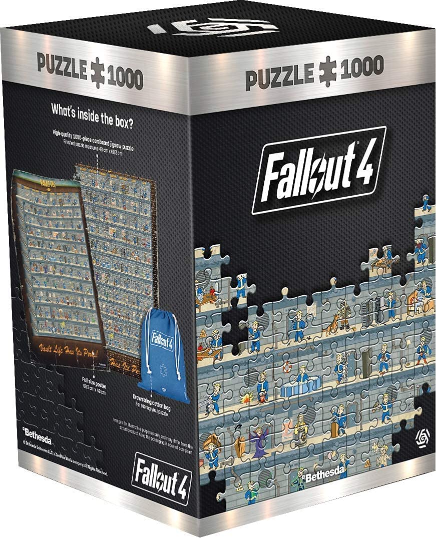 Good Loot Fallout 4 Perk Poster – 1000 Teile Puzzle 68 cm x 48 cm | inklusive Poster und Tasche | Spielgrafiken für Erwachsene und Jugendliche