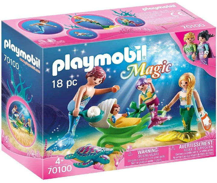 Playmobil 70100 Magic Family avec poussette coque Multicolore