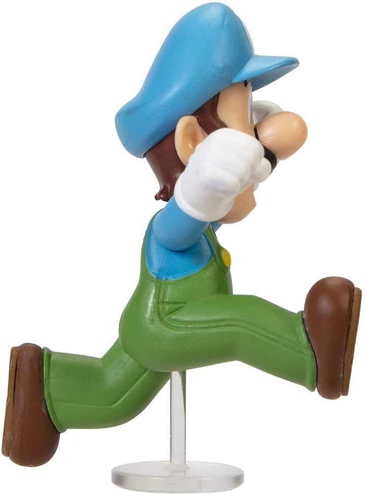 SUPER MARIO Action Figure 2.5 Inch Ice Running Luigi Collectible Toy