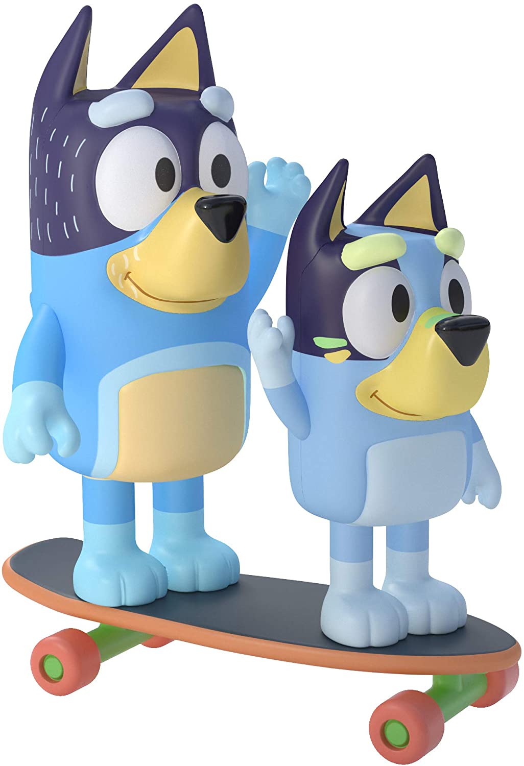 Bluey und Bandit Skateboarding Dad: Bewegliche 2,5-Zoll-Actionfiguren im 2er-Pack, offizielles Sammelspielzeug