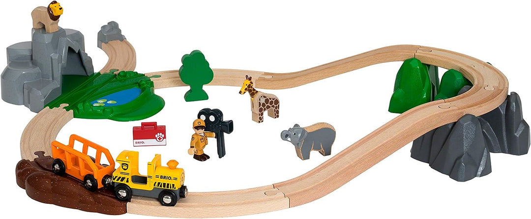 BRIO 33960 Safari-Abenteuerzug-Set für Kinder ab 3 Jahren – kompatibel mit