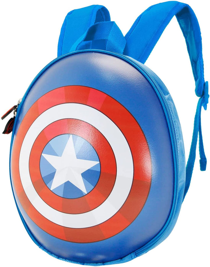 Captain America Shield Cap-Eggy Backpack, Blue