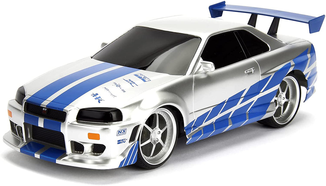 Jada - Fast&Furious - R/C Nissan Skyline GTR 1:16 2,4GHz (253206007), White Blue