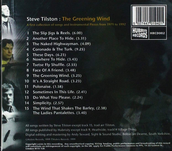 Steve Tilston - The Greening Wind [Audio CD]