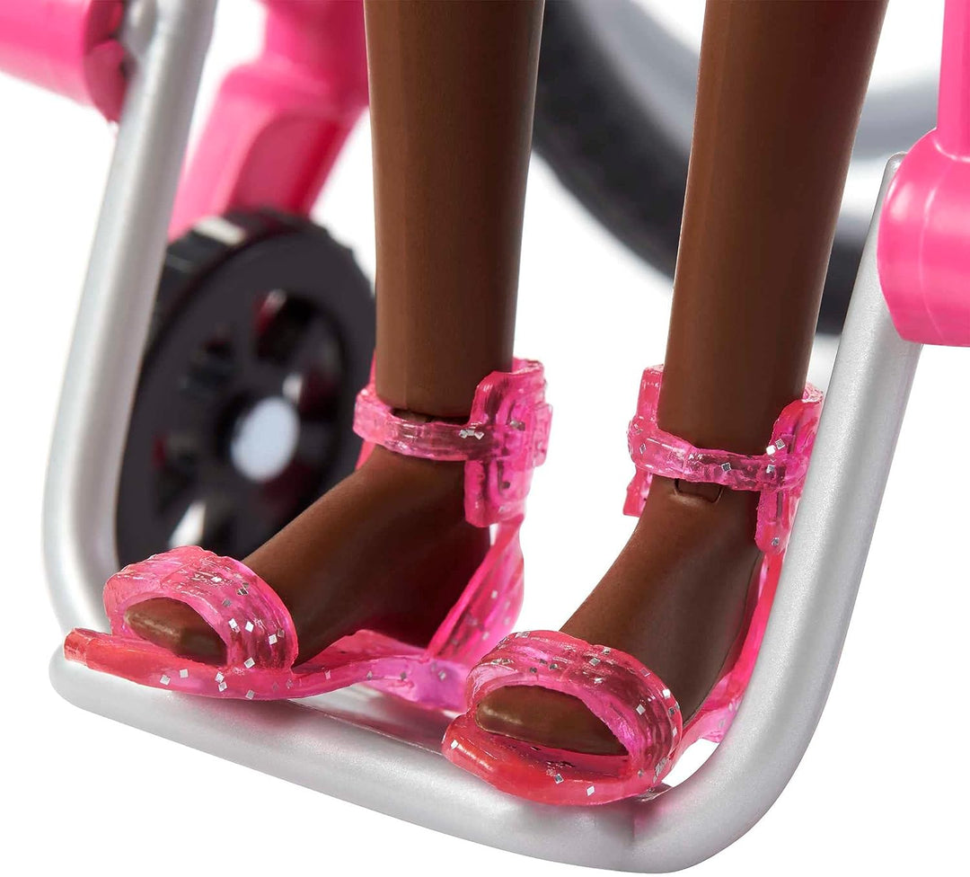 ?Barbie Doll with Wheelchair and Ramp, Kids Toys, Barbie Fashionistas, Curly Black Hair