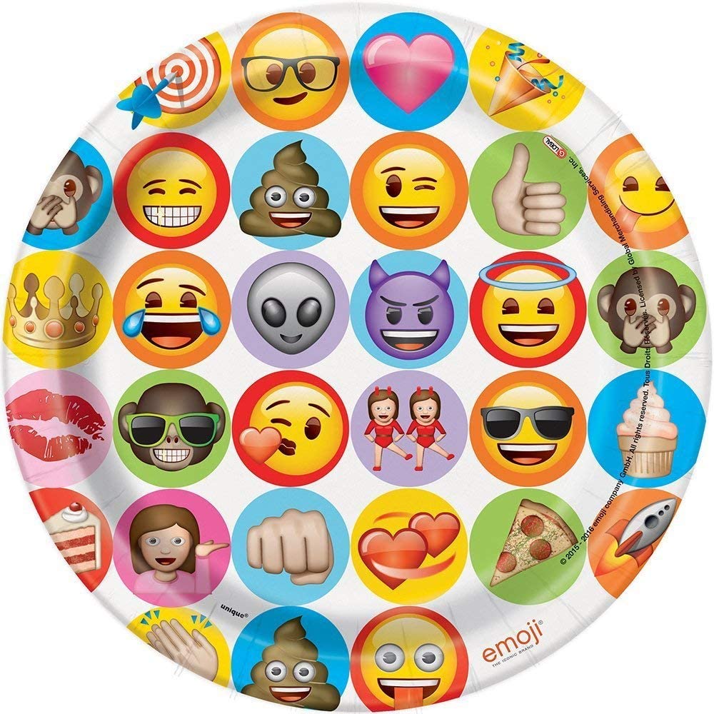8 Emoji cardboard plates