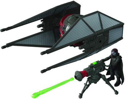 Star Wars Mission Fleet Stellar Class Kylo Ren TIE Whisper 2.5-Inch-Scale Figure and Vehicle for Kids Ages 4 and Up