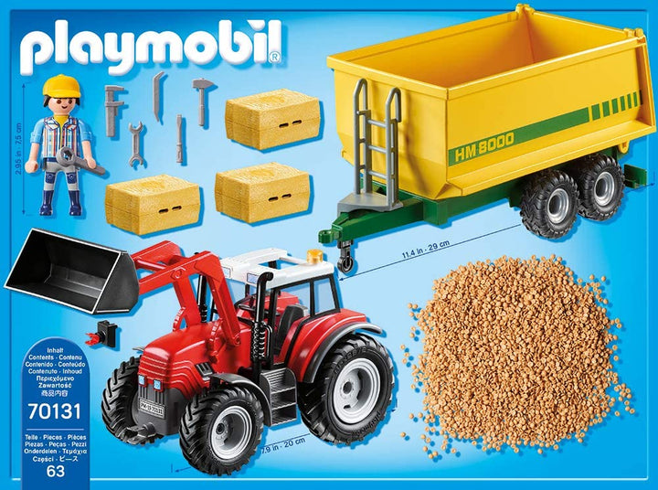 Playmobil 70131 Country Farm Tractor with Feed Trailer