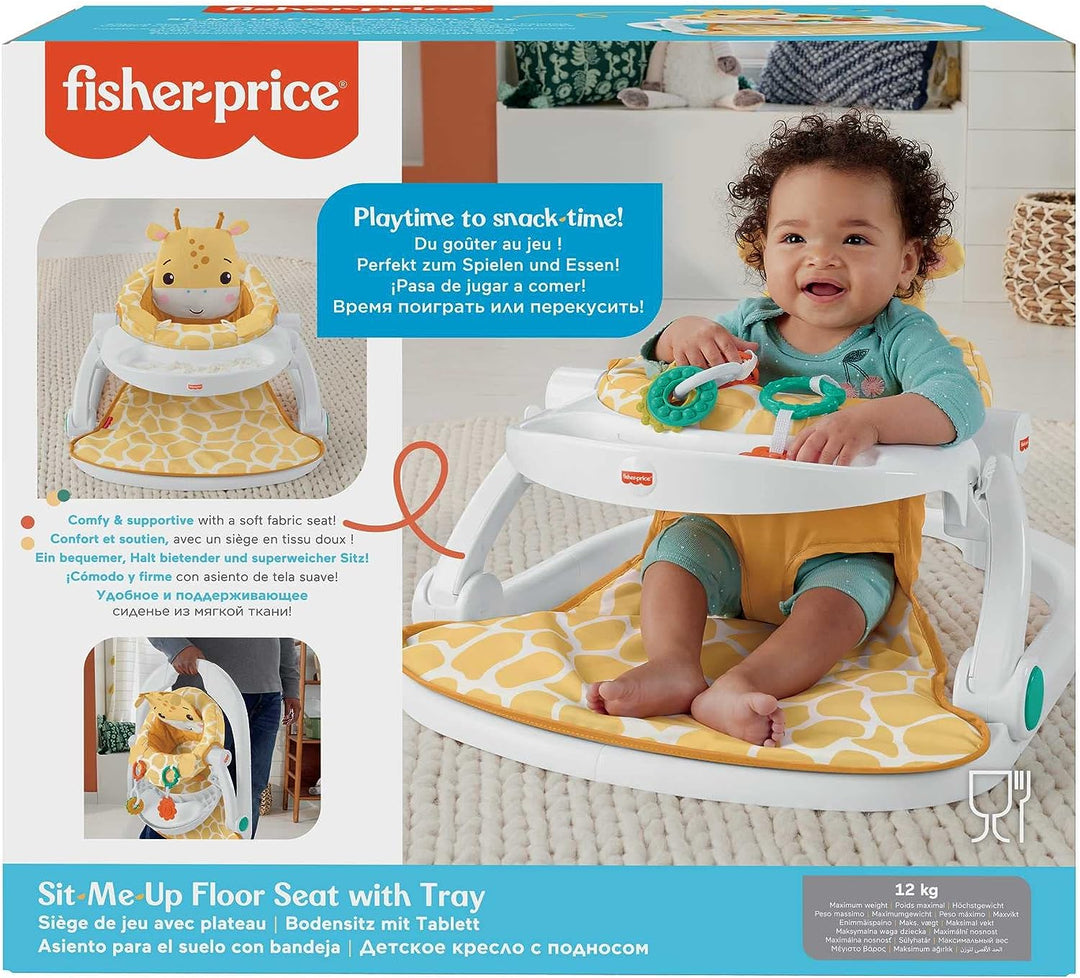 ?Fisher-Price Tragbarer Babystuhl mit Snack-Tablett, BPA-freiem Beißring und Klapper