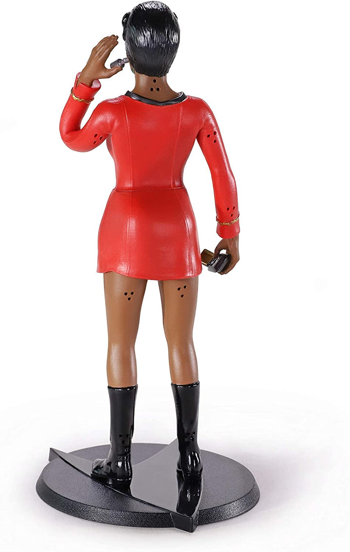 The Noble Collection Star Trek Bendyfigs Uhura – 7,5 Zoll (19 cm) Noble Toys Biegbare Figur, bewegliche Sammelpuppenfiguren mit Ständer
